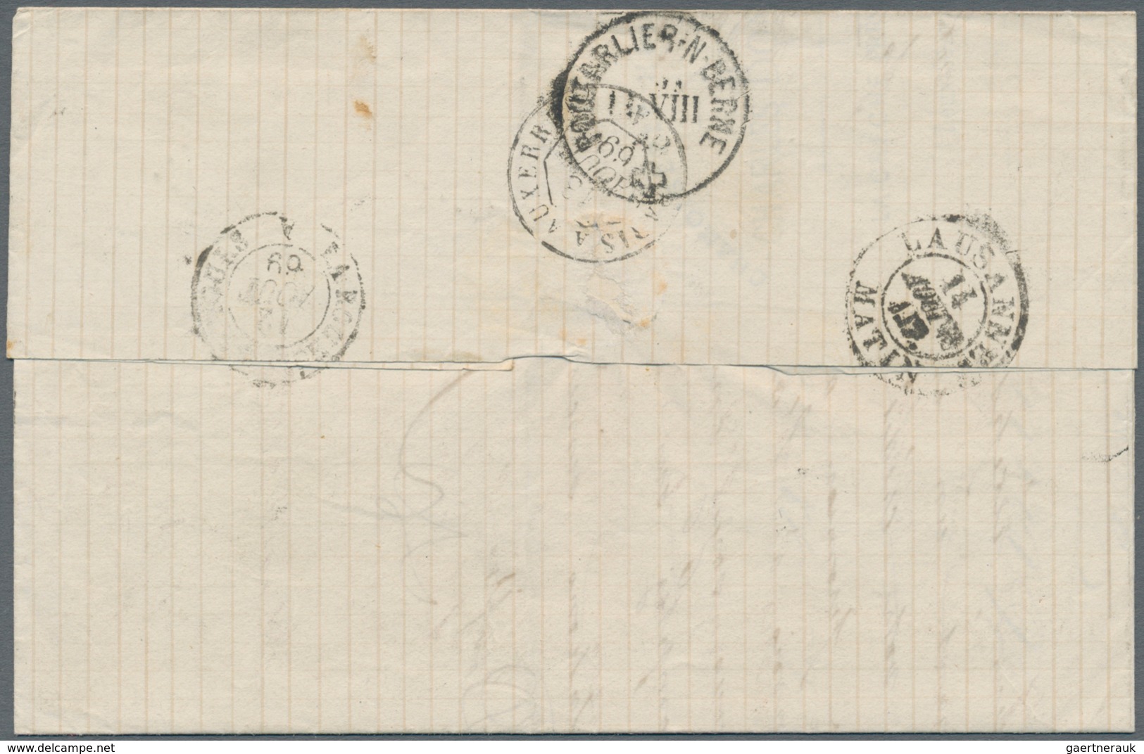 Frankreich: 1853/1869, Napoleon, Lot With 3 Covers, Comprising 2 X 40 C Orange On Entire Letter From - Other & Unclassified