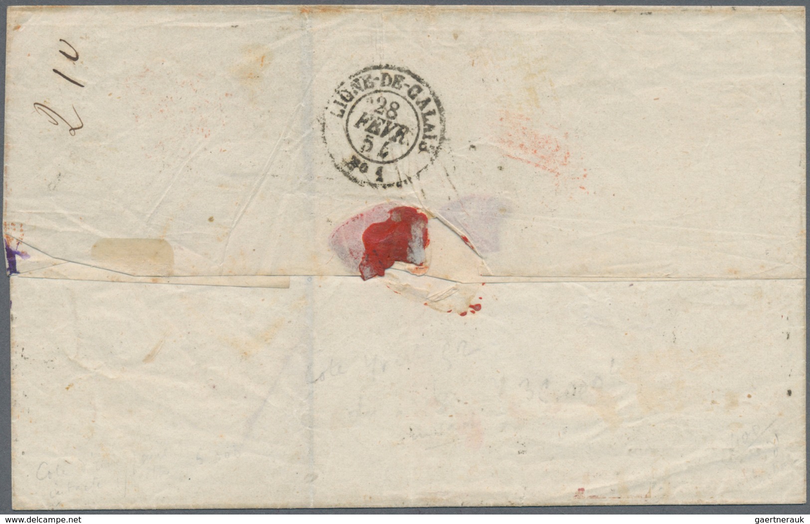 Frankreich: 1854, Empire Nd 1fr. Carmine Horizontal Pair And Single Copy 10c. Bistre, All Stamps Fre - Other & Unclassified