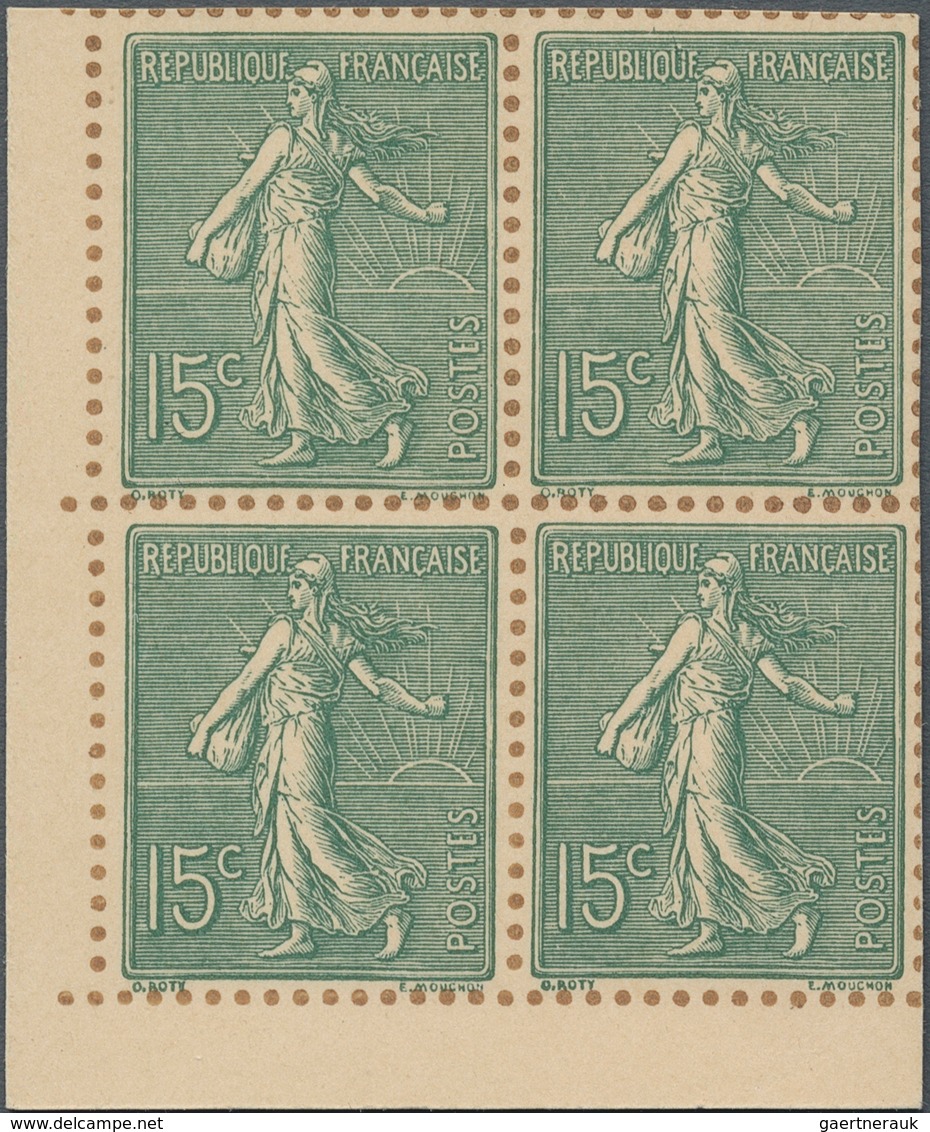 Frankreich: 1903, Semeuse Lignee 15c. Grey-green, Special Edition On Bristol With Indicated Perforat - Other & Unclassified