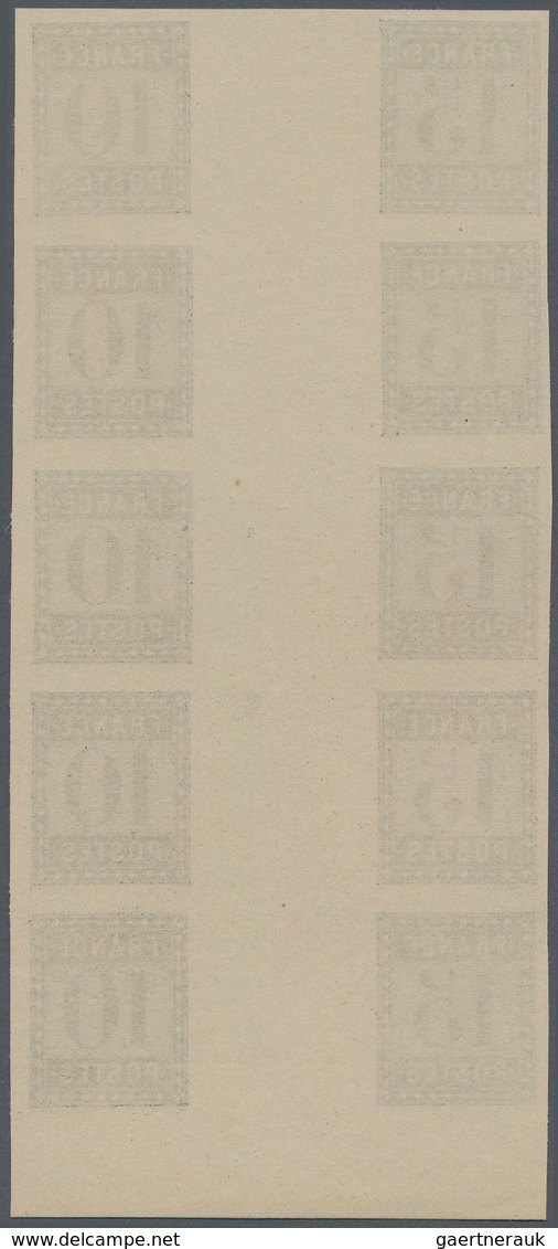 Frankreich: 1903, ESSAY DE L'IMPRIMERIE NATIONALE Imperf. 10c. Black And 15c. Black 'FRANCE / POSTES - Other & Unclassified