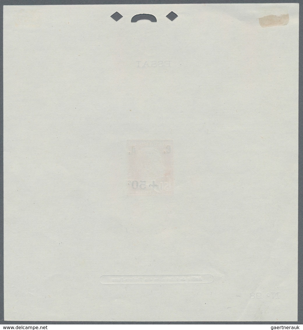 Frankreich: 1927, National Debt Fund, 1.50fr., Three Different Essais (numbered Epreuve De Luxe) Wit - Other & Unclassified