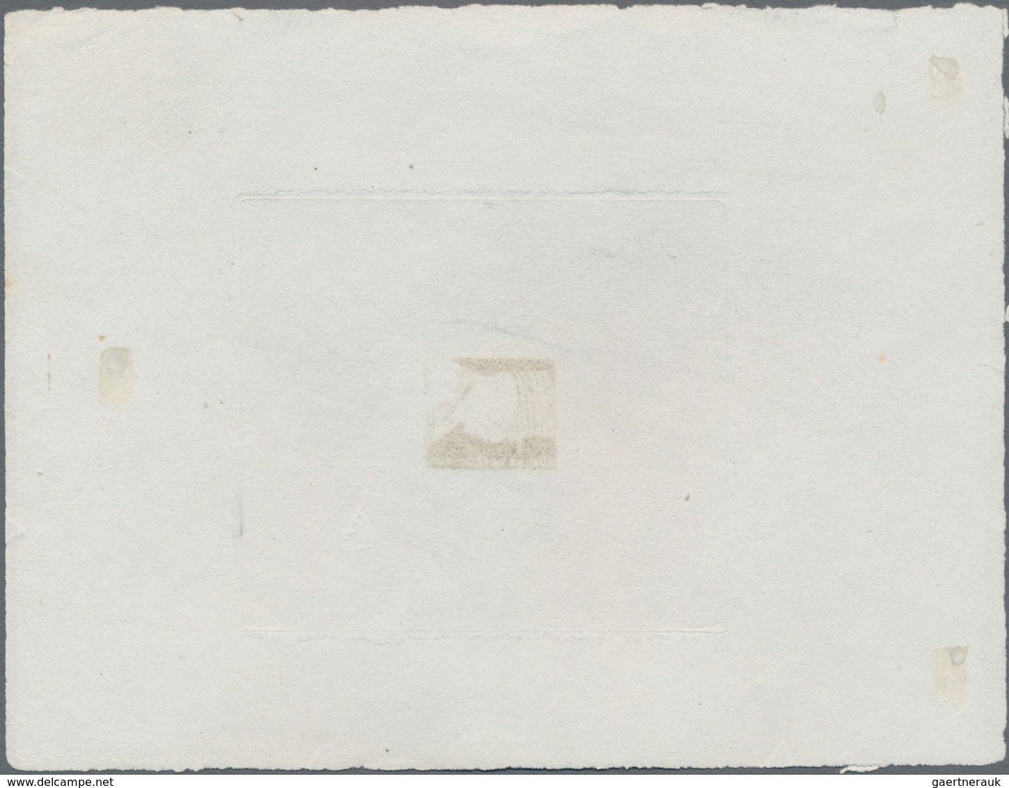 Frankreich: 1942, Definitives "Petain", Epreuve In Black, Issued Design But Blank Value Field, With - Other & Unclassified