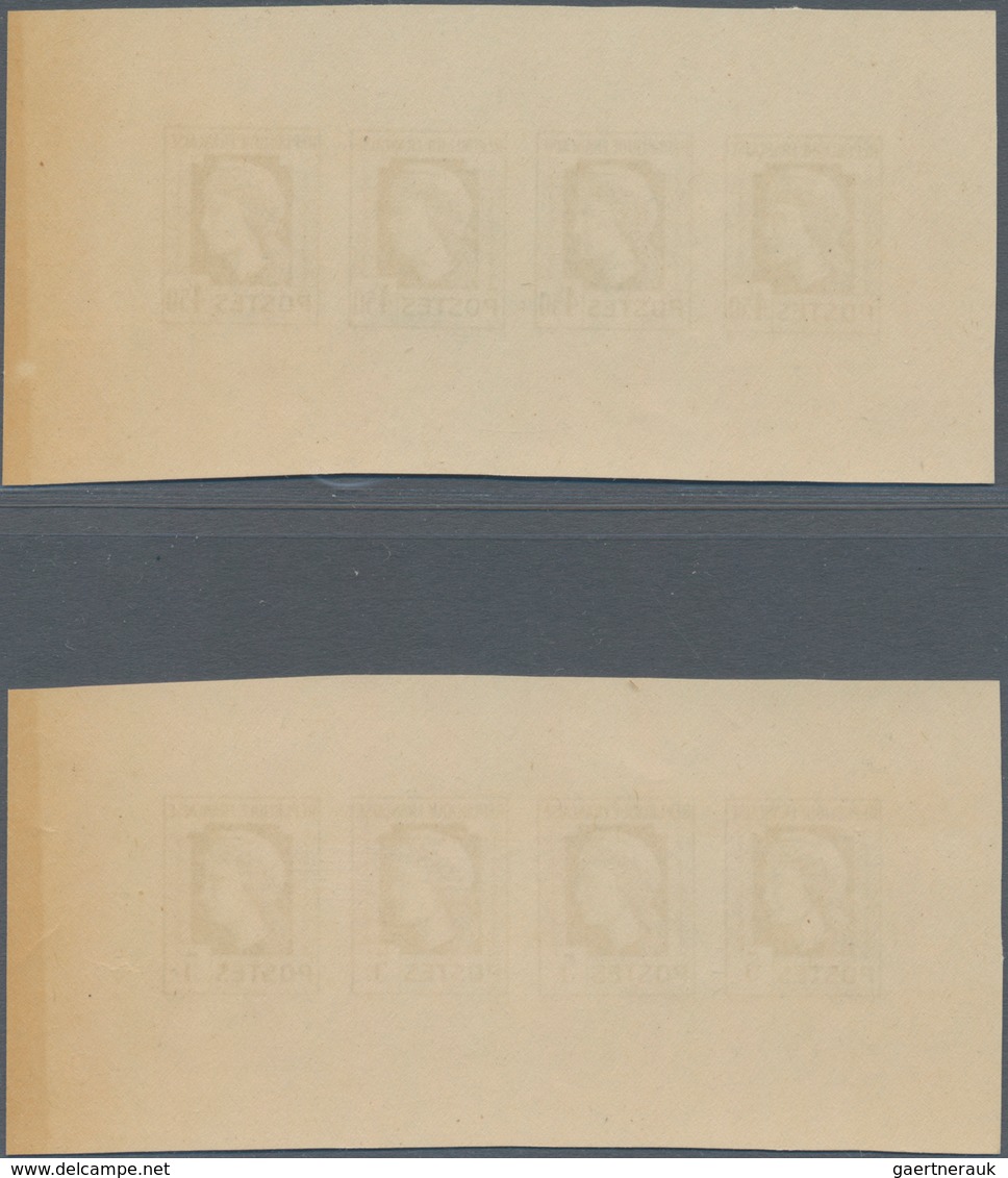 Frankreich: 1944, Definitives "Marianne", Not Issued, Group Of Ten Imperforate Panes Of Four Stamps - Other & Unclassified