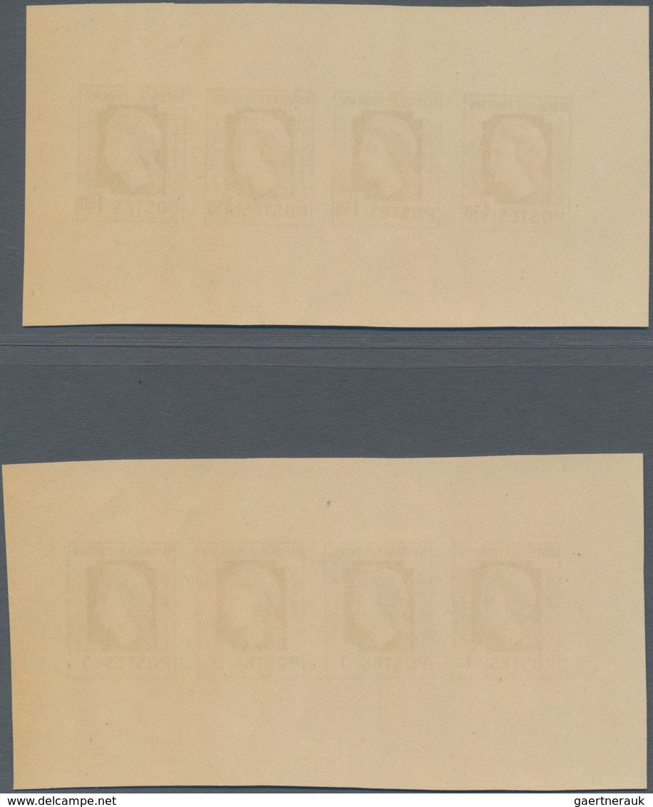 Frankreich: 1944, Definitives "Marianne", Not Issued, Group Of Ten Imperforate Panes Of Four Stamps - Other & Unclassified