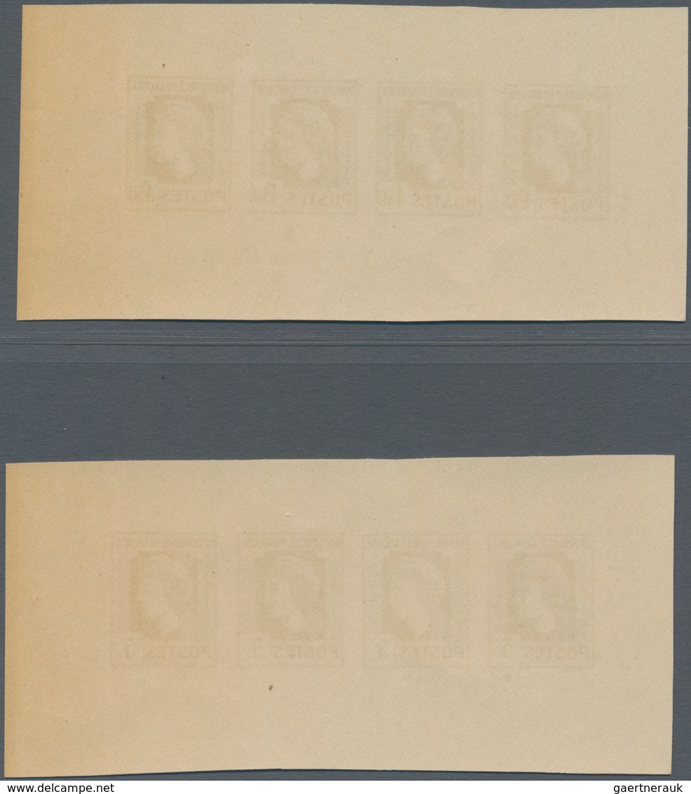 Frankreich: 1944, Definitives "Marianne", Not Issued, Group Of Ten Imperforate Panes Of Four Stamps - Other & Unclassified