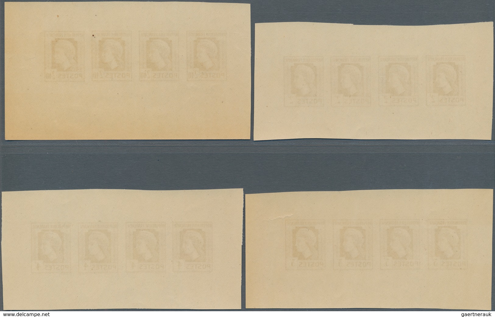 Frankreich: 1944, Definitives "Marianne", Not Issued, Group Of Ten Imperforate Panes Of Four Stamps - Other & Unclassified