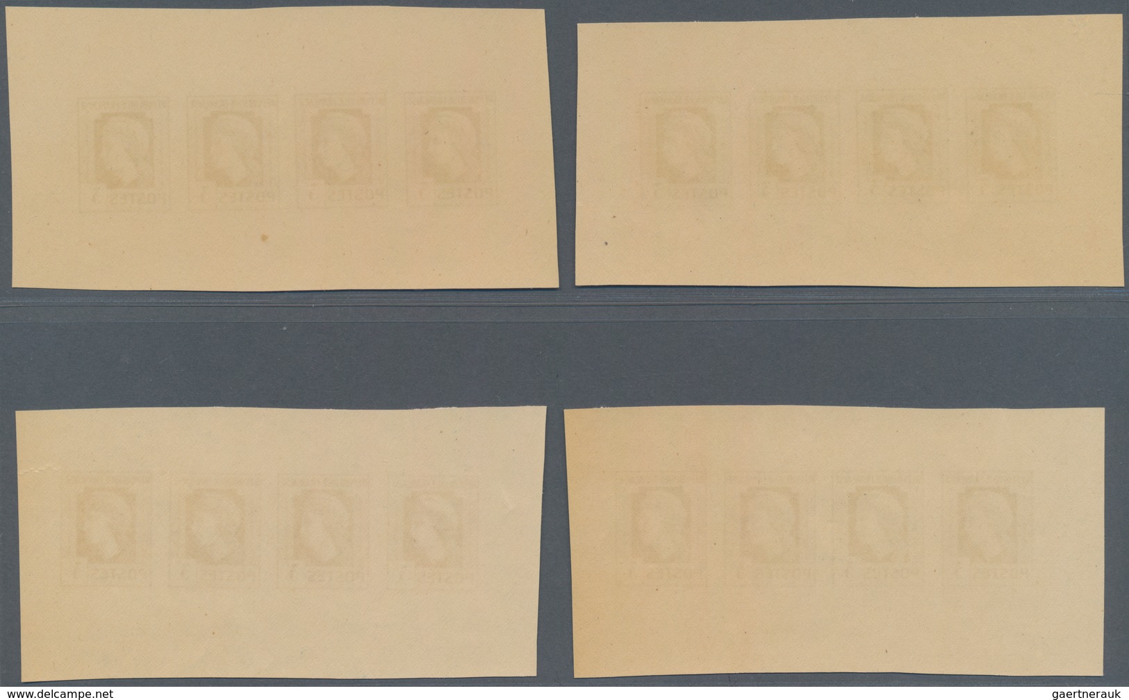 Frankreich: 1944, Definitives "Marianne", Not Issued, 3fr., Group Of Six Imperforate Panes Of Four S - Other & Unclassified
