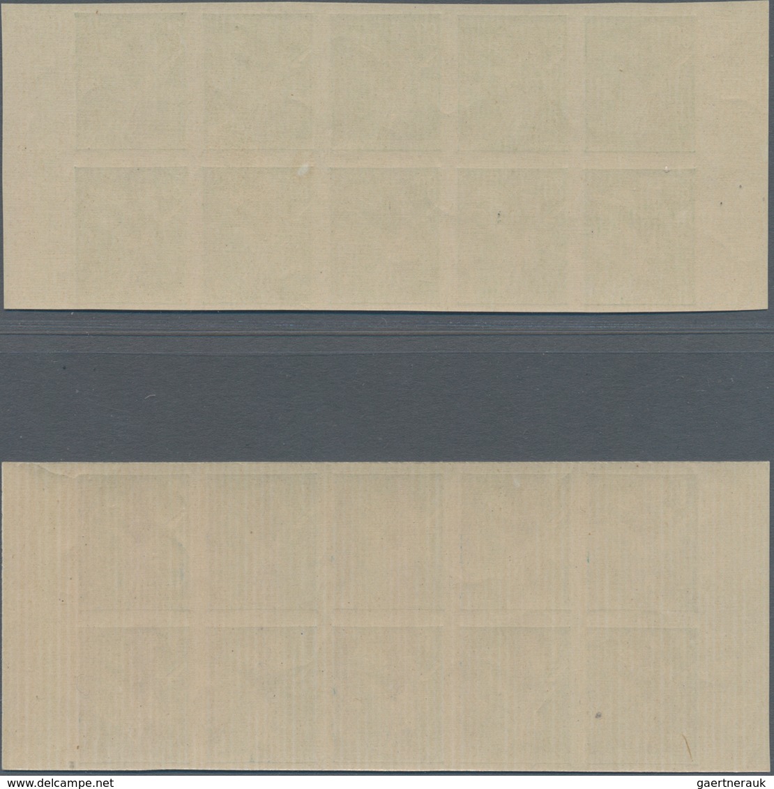 Frankreich: 1944, Definitives "Iris", 80c.-4fr., complete set of ten values in imperforate marginal