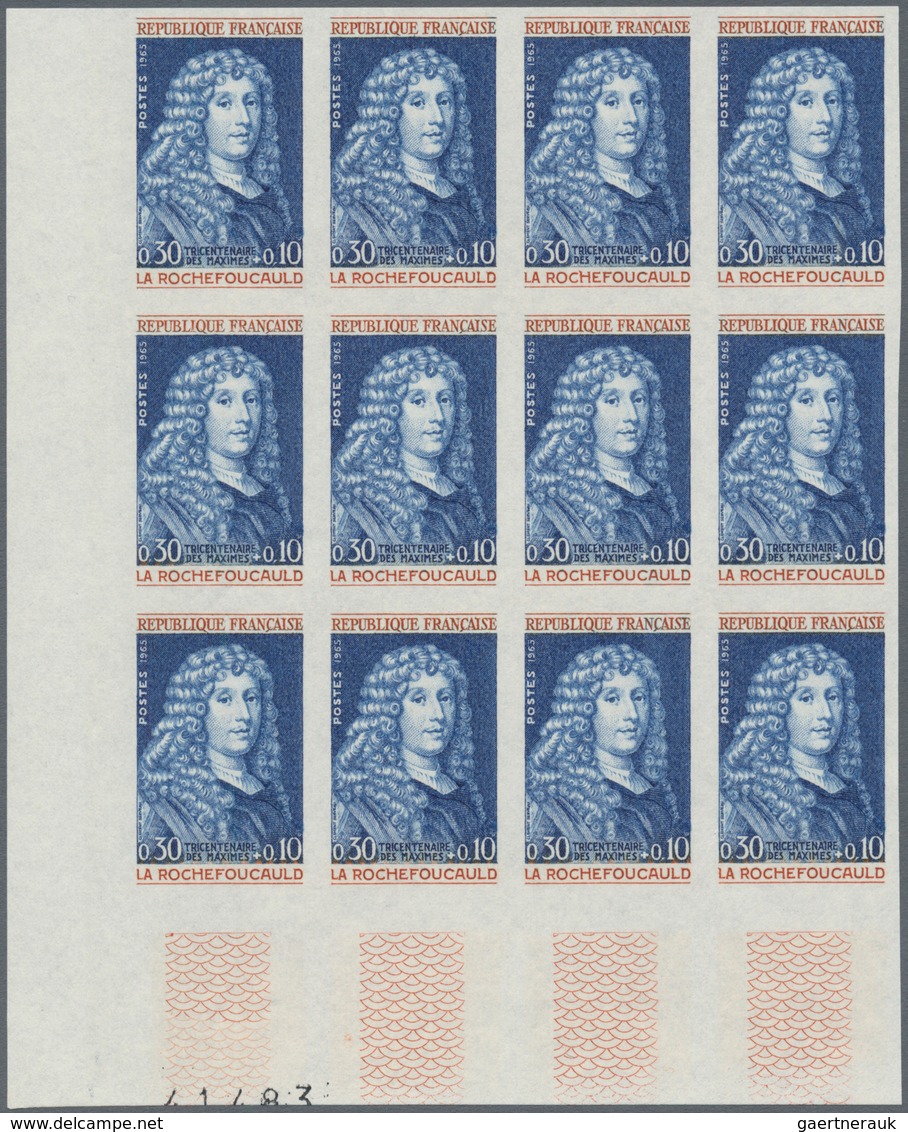 Frankreich: 1965, Prominent Persons Complete Set Of Four 0.30+0.10fr. Francois De La Rochefoucauld A - Other & Unclassified