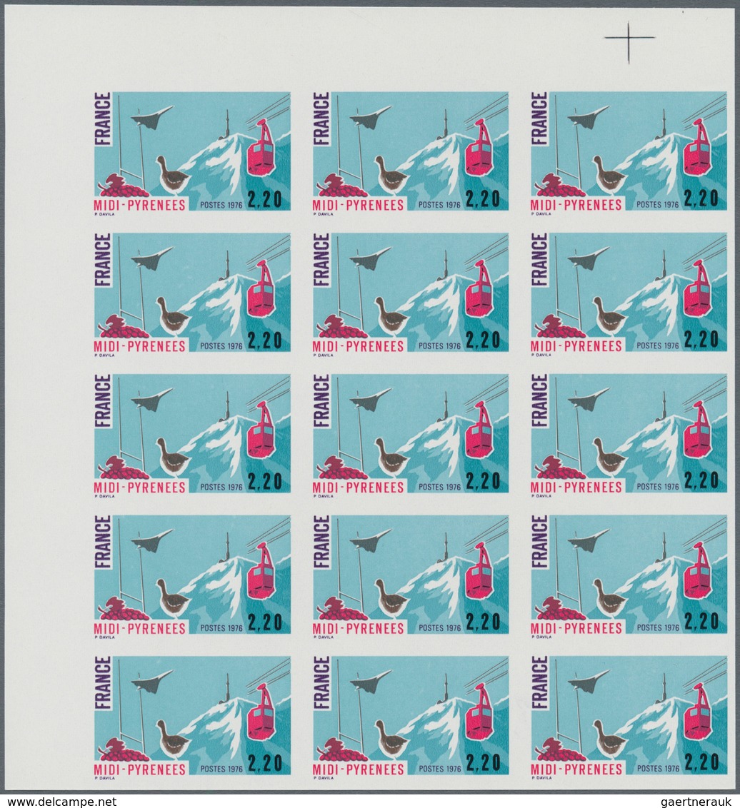 Frankreich: 1976, Regions In France Complete Set Of Five 0.25fr. Centre, 0.60fr. Aquitane, 0.70fr. L - Other & Unclassified