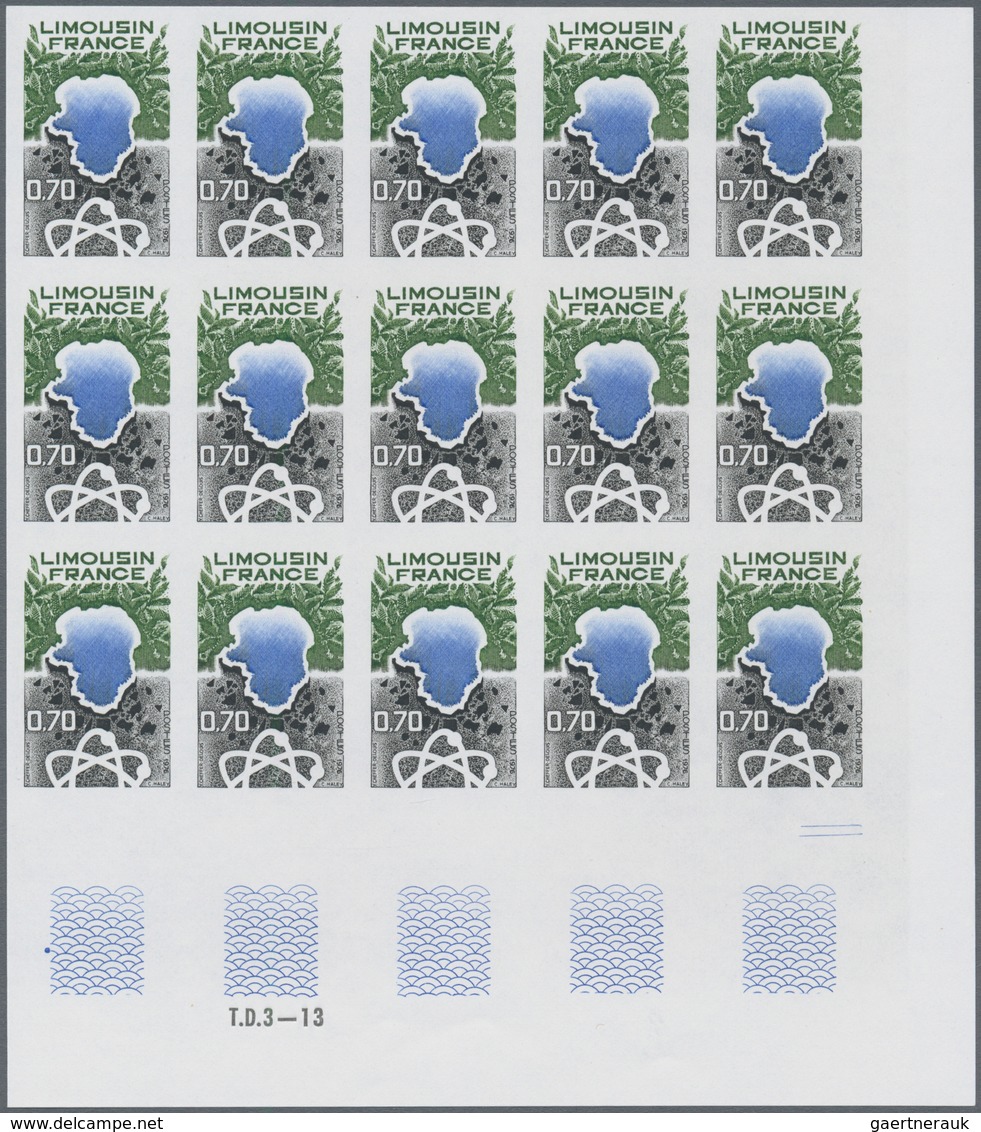 Frankreich: 1976, Regions In France Complete Set Of Five 0.25fr. Centre, 0.60fr. Aquitane, 0.70fr. L - Other & Unclassified