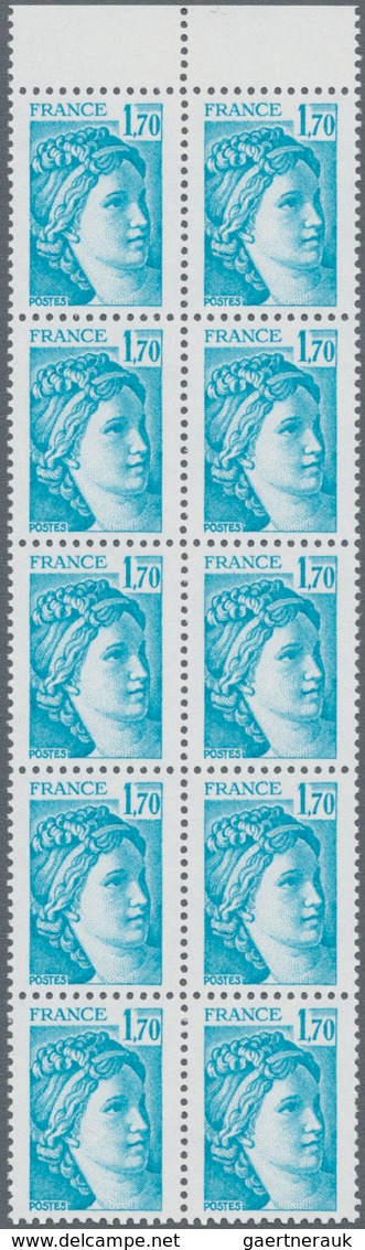 Frankreich: 1978, Definitives "Sabine De Gandon", MISSING PHOSPHOR (BRILLIANT GUM), 0.80fr.-2.10fr., - Other & Unclassified