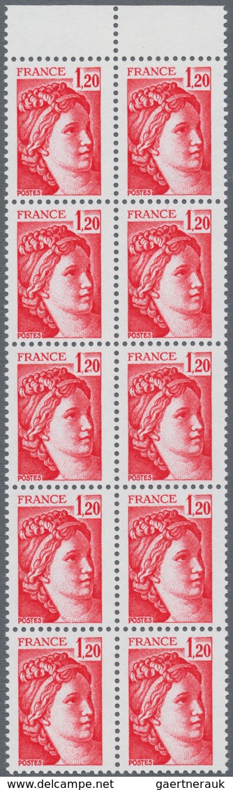 Frankreich: 1978, Definitives "Sabine De Gandon", MISSING PHOSPHOR (BRILLIANT GUM), 0.80fr.-2.10fr., - Other & Unclassified