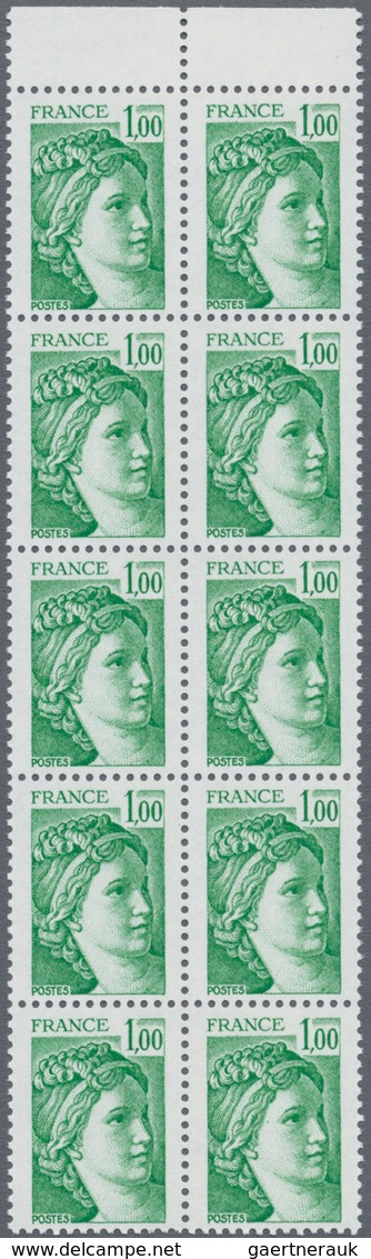 Frankreich: 1978, Definitives "Sabine De Gandon", MISSING PHOSPHOR (BRILLIANT GUM), 0.80fr.-2.10fr., - Other & Unclassified
