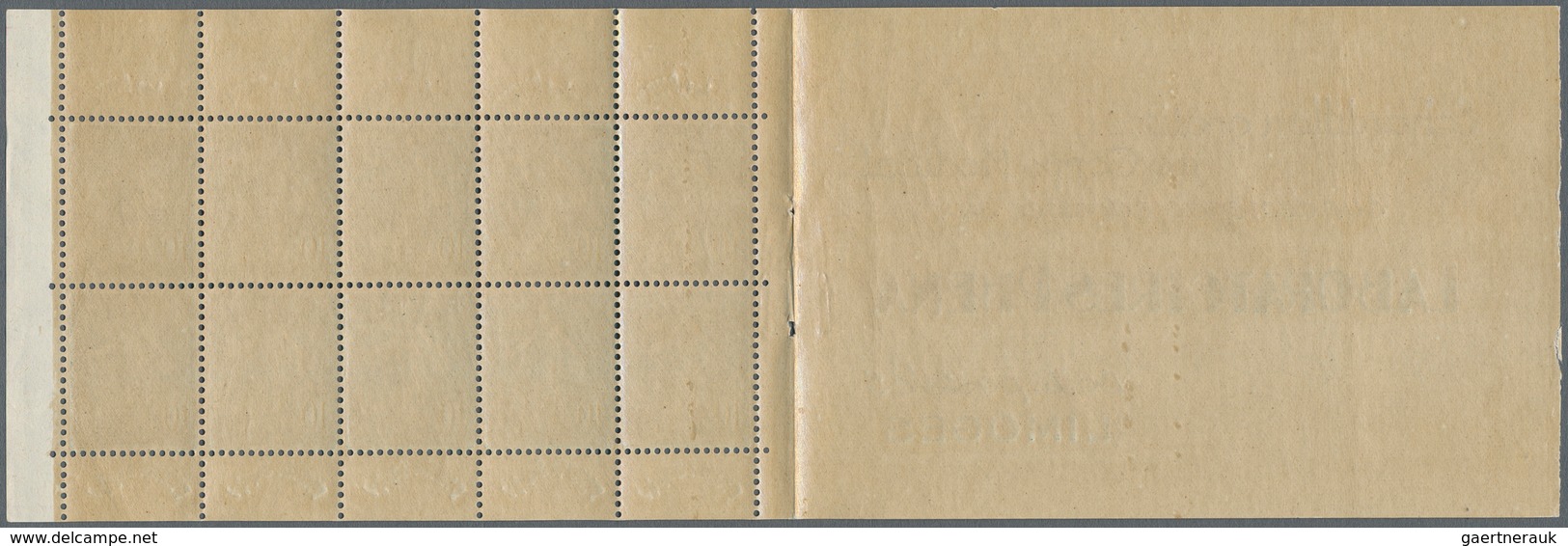 Frankreich - Markenheftchen: 1927, 1fr. Booklet "LABORATOIRES PHENA" Comprising Pane Of 10x10c. Seme - Otros & Sin Clasificación