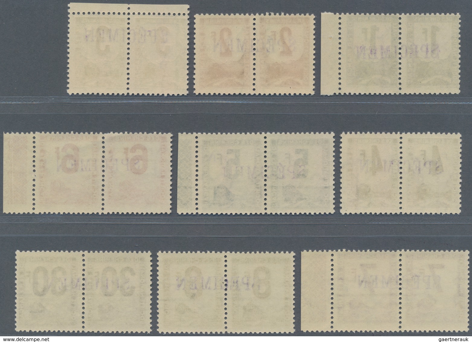 Frankreich - Postpaketmarken: 1944/1947, Parcel Post Stamps (train With Steam Locomotive - Societe N - Other & Unclassified