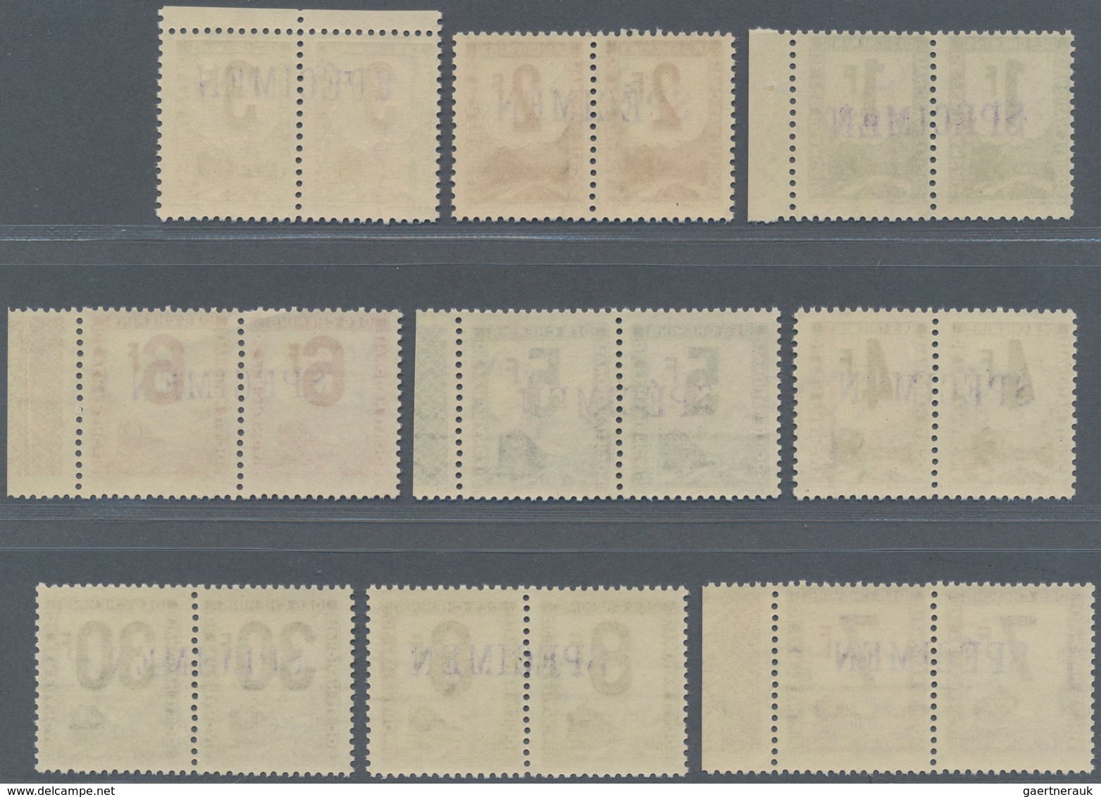 Frankreich - Postpaketmarken: 1944/1947, Parcel Post Stamps (train With Steam Locomotive - Societe N - Andere & Zonder Classificatie