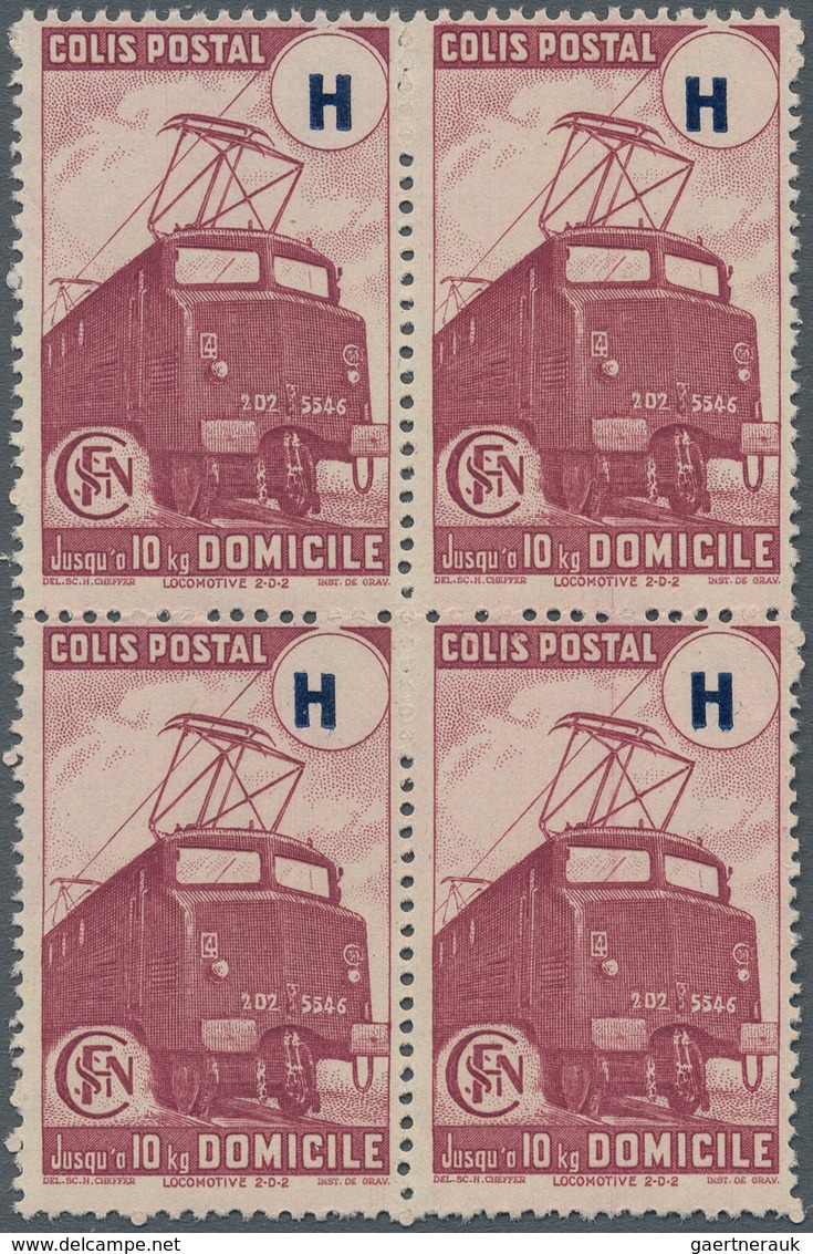 Frankreich - Postpaketmarken: 1945, Timbres De Prestation, Not Issued "Domicile" Claret With "H" Val - Other & Unclassified