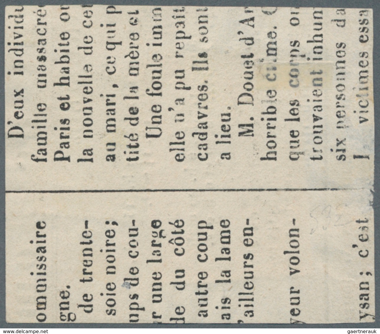 Frankreich - Zeitungsmarken: 1859. 2 C Rose Postage Stampe For Newspapers, Together With 1 C Brown O - Newspapers