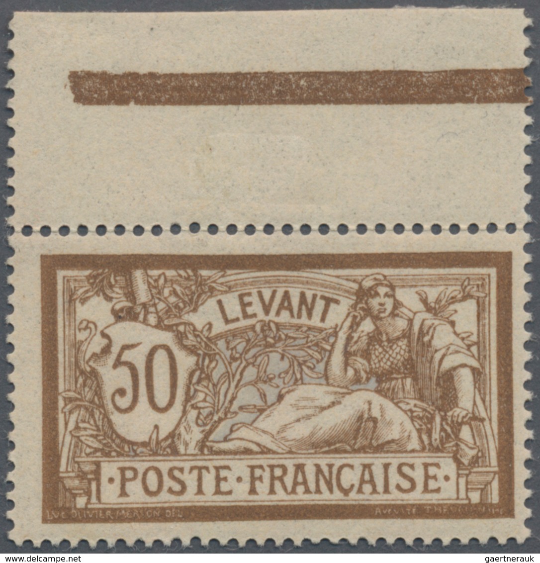 Französische Post In Äthiopien: 1907, 50 C Brown/blue, Stamp Of The French Levant Without Overprint, - Otros & Sin Clasificación