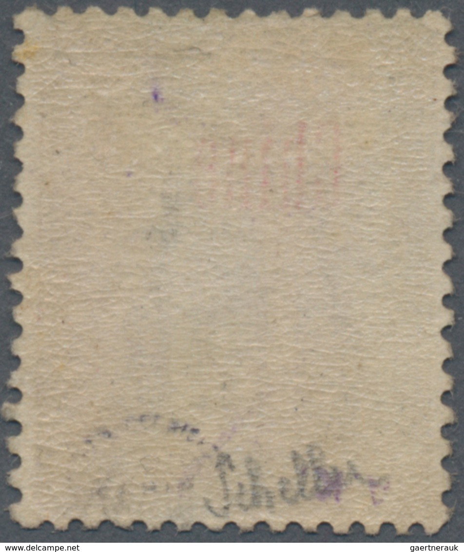 Französische Post In China: 1894, 5fr. Lilac With Carmine Overprint, Fresh Colour And Well Perforate - Andere & Zonder Classificatie