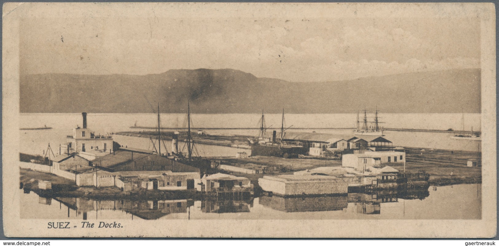 Französische Besetzung I. WK - Insel Ruad: 1920, Pc Showing "The Docks Of Port Said" Franked With 10 - Autres & Non Classés