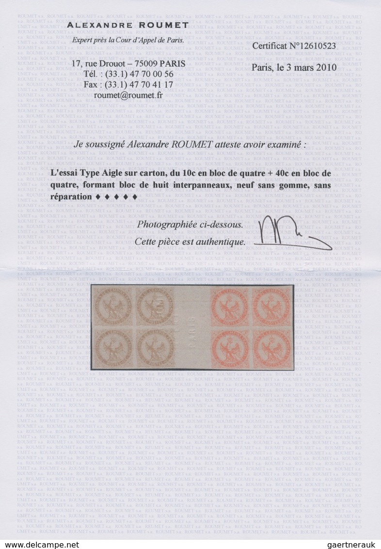 Französische Kolonien - Allgemeine Ausgabe: 1864. Eagle 10c + Eagle 40c. Horizontal Se-tenant Gutter - Otros & Sin Clasificación