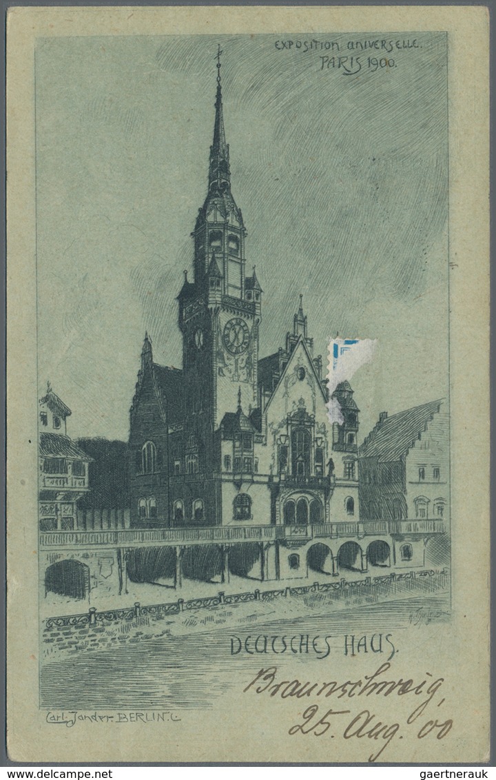 Frankreich - Ganzsachen: 1900, "PARIS EXPOSITION UNIVERSELLE" 10 C Black Postal Stationery Card/pict - Andere & Zonder Classificatie