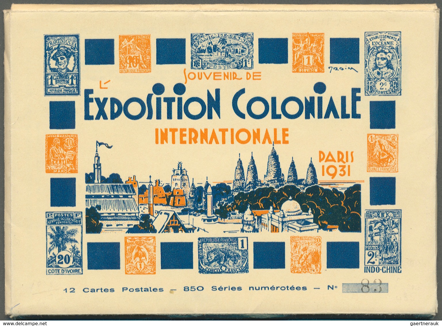 Frankreich - Ganzsachen: 1931: EXPOSTION COLONIALE INTERNATIONALE, PARIS 1931, Serie Von 12 Postkart - Other & Unclassified