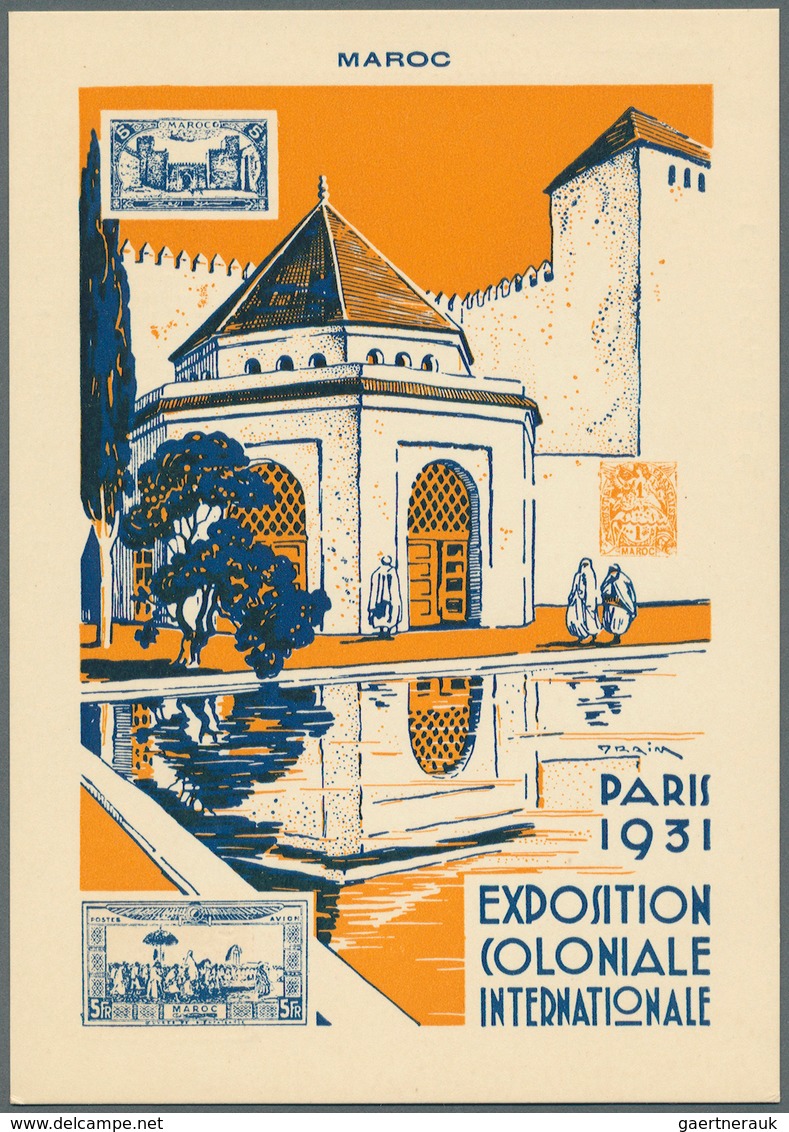 Frankreich - Ganzsachen: 1931: EXPOSTION COLONIALE INTERNATIONALE, PARIS 1931, Serie von 12 Postkart