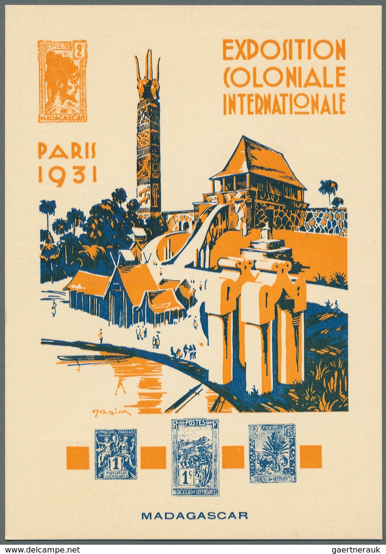 Frankreich - Ganzsachen: 1931: EXPOSTION COLONIALE INTERNATIONALE, PARIS 1931, Serie von 12 Postkart