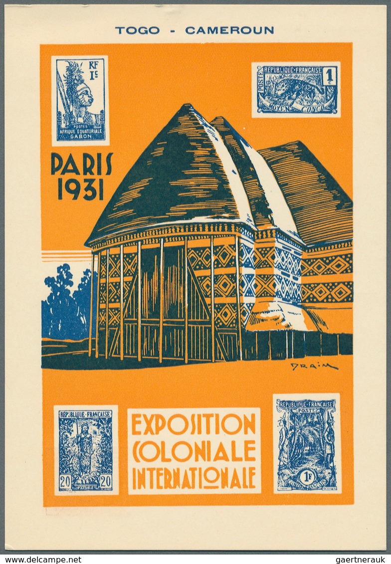 Frankreich - Ganzsachen: 1931: EXPOSTION COLONIALE INTERNATIONALE, PARIS 1931, Serie von 12 Postkart