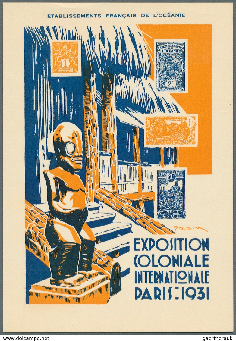 Frankreich - Ganzsachen: 1931: EXPOSTION COLONIALE INTERNATIONALE, PARIS 1931, Serie von 12 Postkart