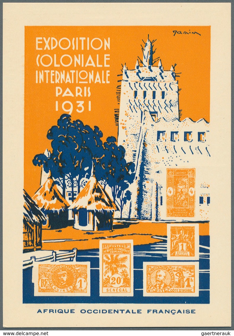 Frankreich - Ganzsachen: 1931: EXPOSTION COLONIALE INTERNATIONALE, PARIS 1931, Serie von 12 Postkart