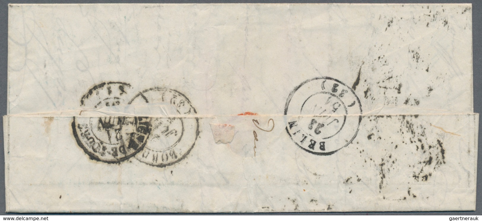 Frankreich - Stempel: "BOITE GARE TOURS Bau AMBT 1 21 Juin 1851" (service De Nuit Du Bureau De Gare - 1801-1848: Precursors XIX