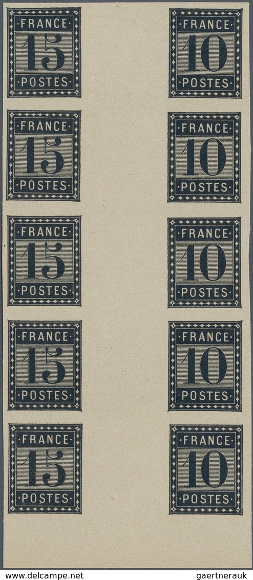 Frankreich - Besonderheiten: 1903, ESSAY DE L'IMPRIMERIE NATIONALE Imperf. 10c. Black And 15c. Black - Otros & Sin Clasificación