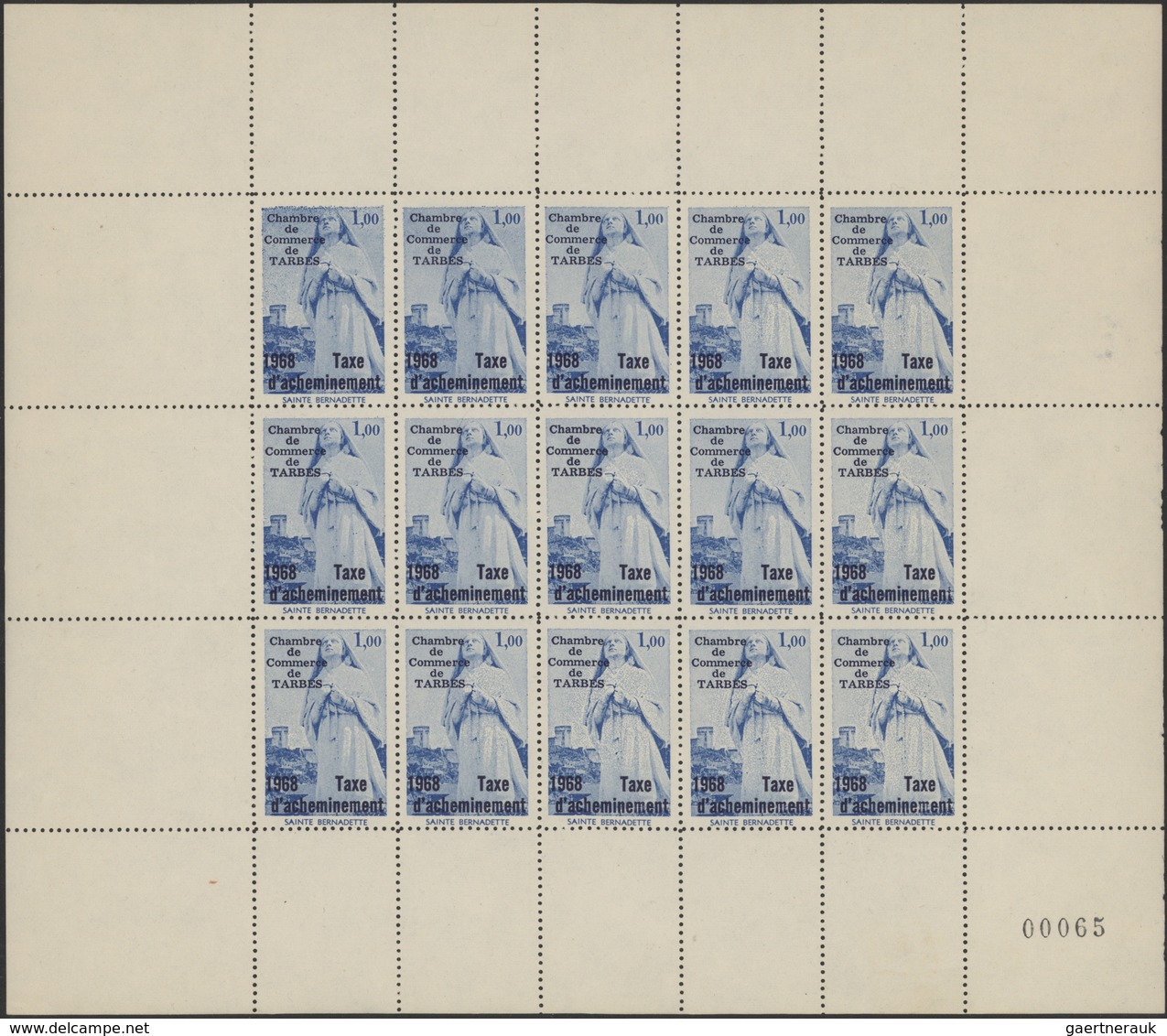 Frankreich - Besonderheiten: 1968, TARBES, POSTAL STRIKE Stamps, 0,50 F Red "statue Of Marechal Foch - Andere & Zonder Classificatie