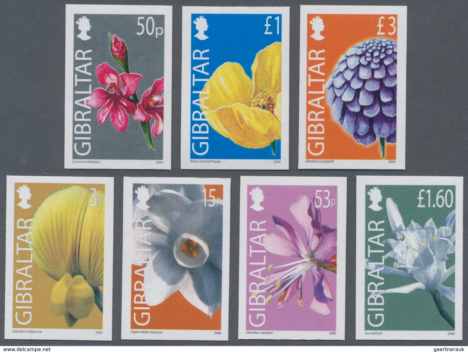 Gibraltar: 2004/2006. Wildflowers: The Complete Set (13 Values) And Also The Complete Additional Set - Gibilterra