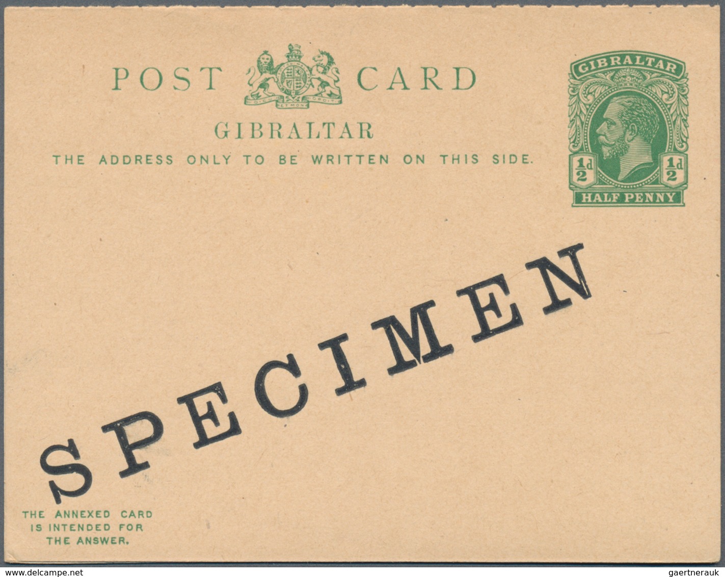Gibraltar - Ganzsachen: 1889/1912 Four Unused Postal Stationery Double Cards, All With Overprint SPE - Gibraltar