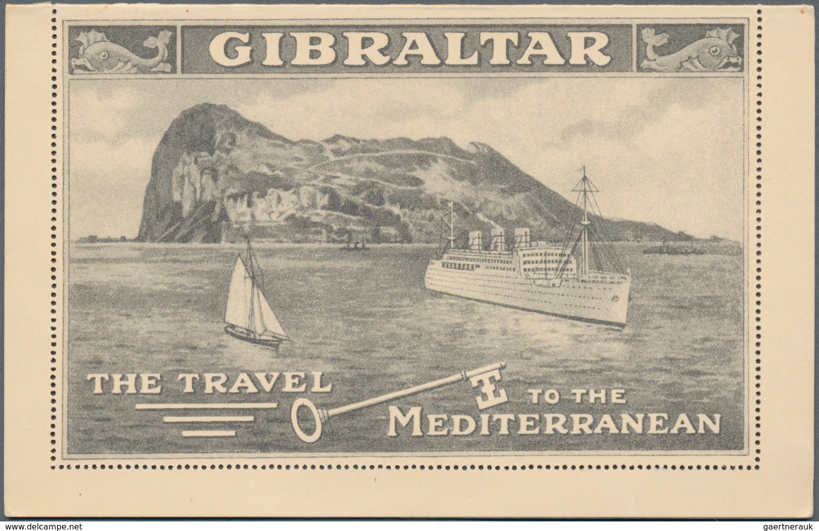 Gibraltar - Ganzsachen: 1933/38 Two Unused Pictured Postal Stationery Lettercards 2 P (KGV) Grey On - Gibraltar
