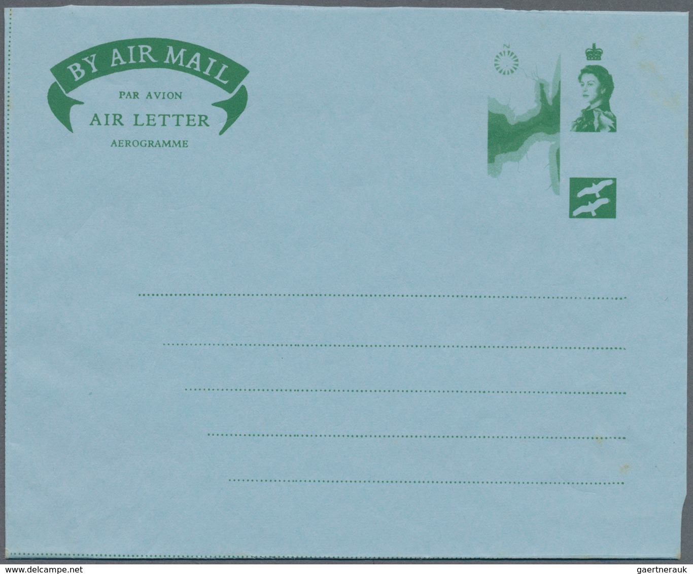 Gibraltar - Ganzsachen: 1961 Unused Postal Stationery Aerogram 6d Brown On Blue, Brown Colour Is Mis - Gibraltar