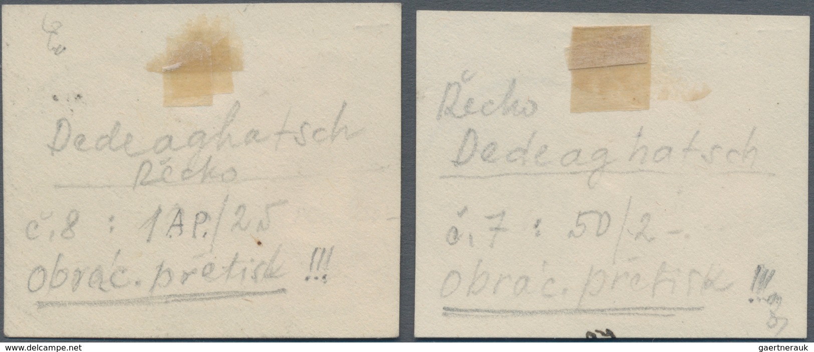 Griechenland - Lokalausgaben: DEDEAGH (ALEXANDROPOLI) 1913, 50l. On 2st. And 1dr. On 25st., Two Valu - Andere & Zonder Classificatie