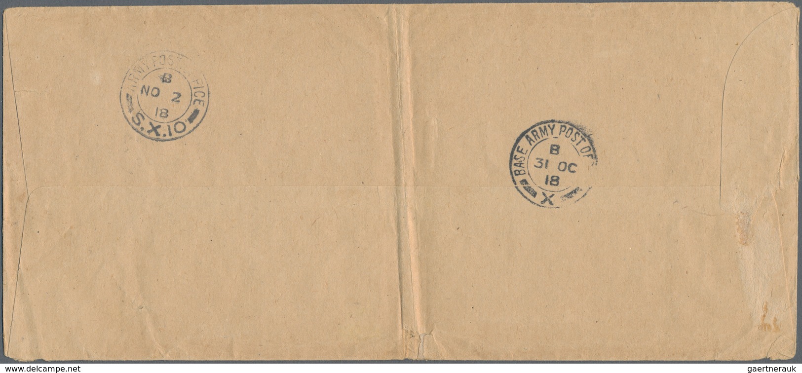 Griechenland - Besonderheiten: 1918. Stampless Envelope (vertical Fold, Tears At Bottom) Headed 'On - Altri & Non Classificati