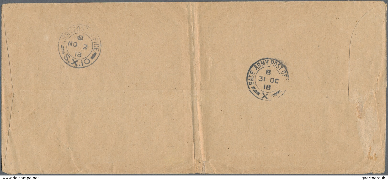 Griechenland - Besonderheiten: 1918. Stampless Envelope (vertical Fold, Tears At Bottom) Headed 'On - Andere & Zonder Classificatie