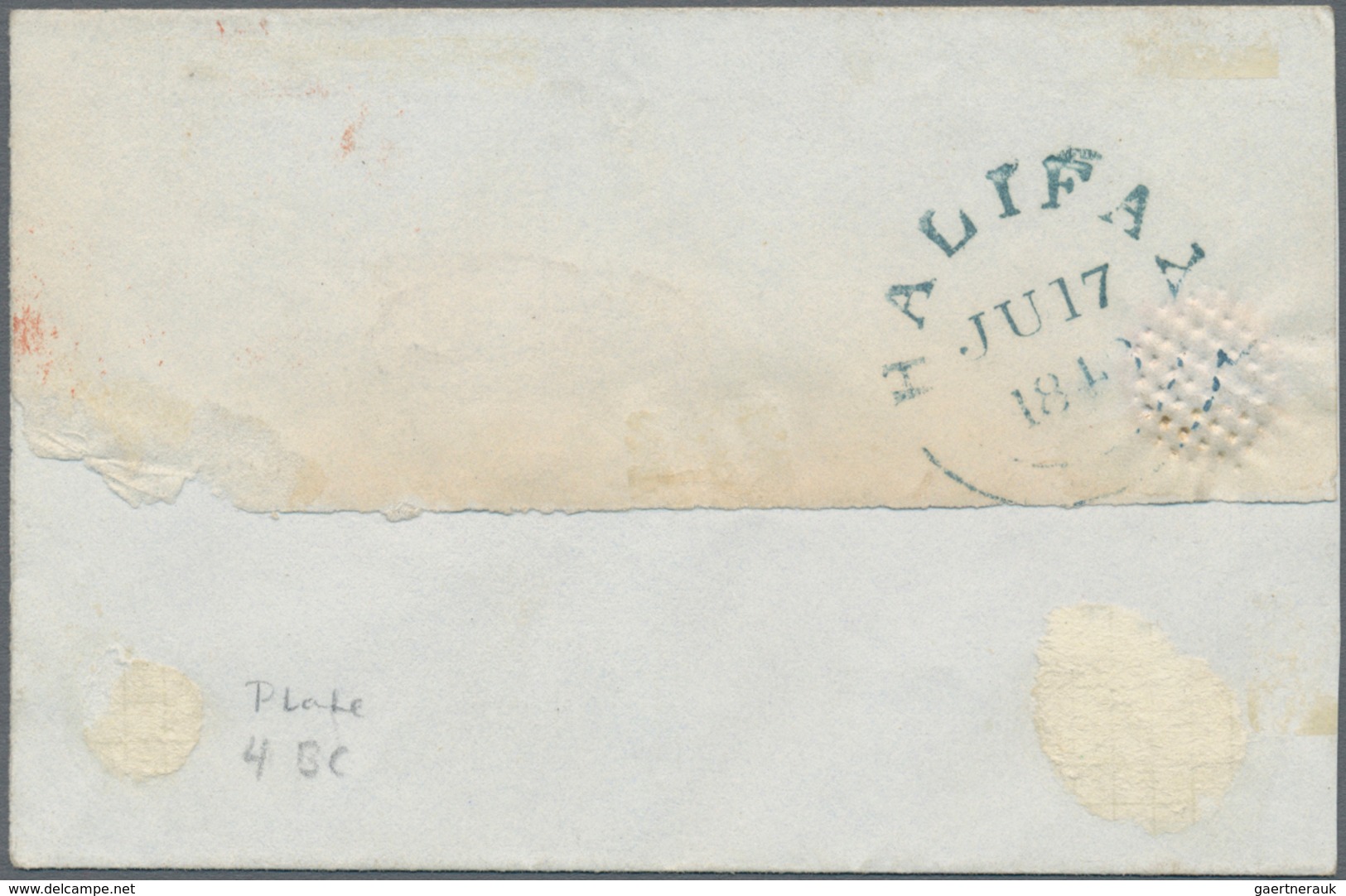 Großbritannien: 1840 1d. Black, Lettered B-C, Used On Folded Cover From Halifax To Manchester, Tied - Other & Unclassified