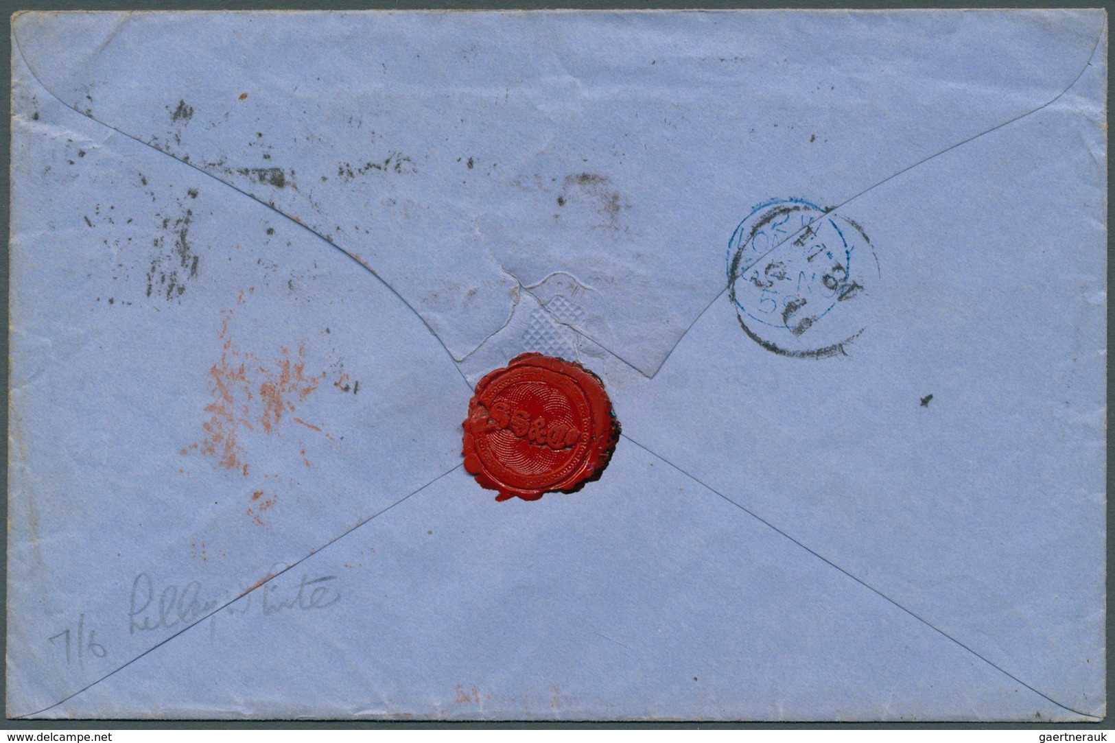 Großbritannien: 1855/56, 1 Penny Red-brown I/J, 2 Pence Blue Plate 8 And 6 Pence Violet Cancelled "2 - Autres & Non Classés