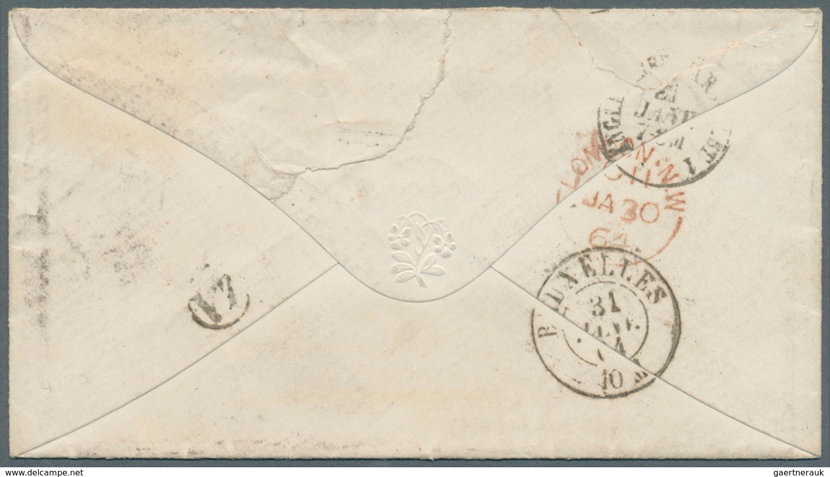 Großbritannien: 1864 (Jan 24), Destination Scotland-BELGIUM: Small Cover From Scottish Dunkeld To Br - Other & Unclassified