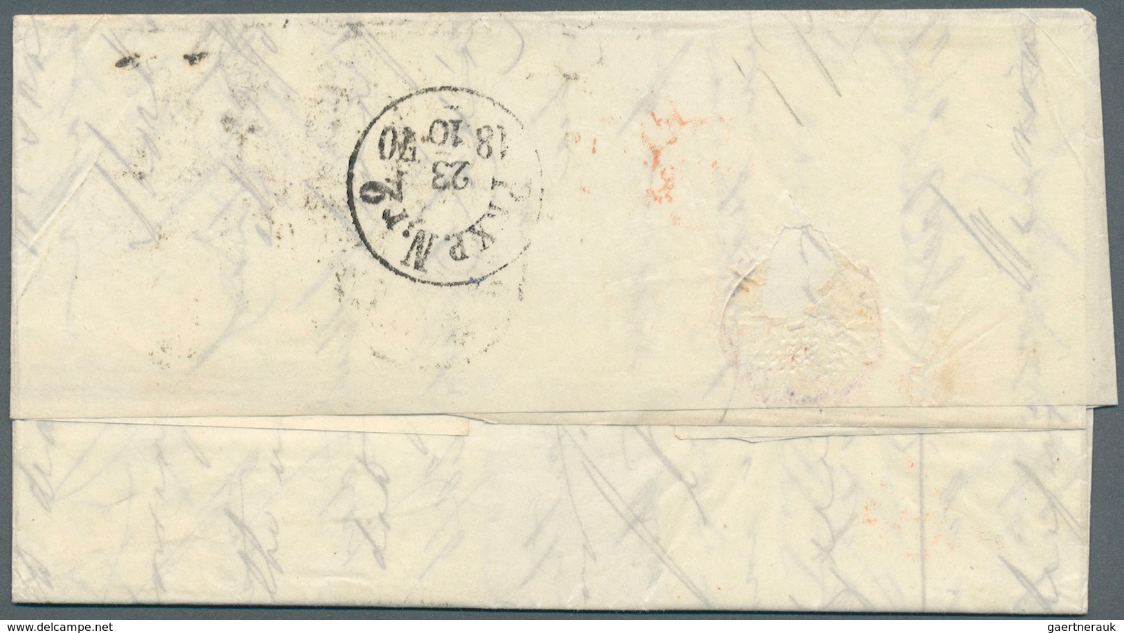 Großbritannien: 1870 (Oct 19), Destination SWEDEN: Entire From London To Uddewalla Franked With Six - Other & Unclassified