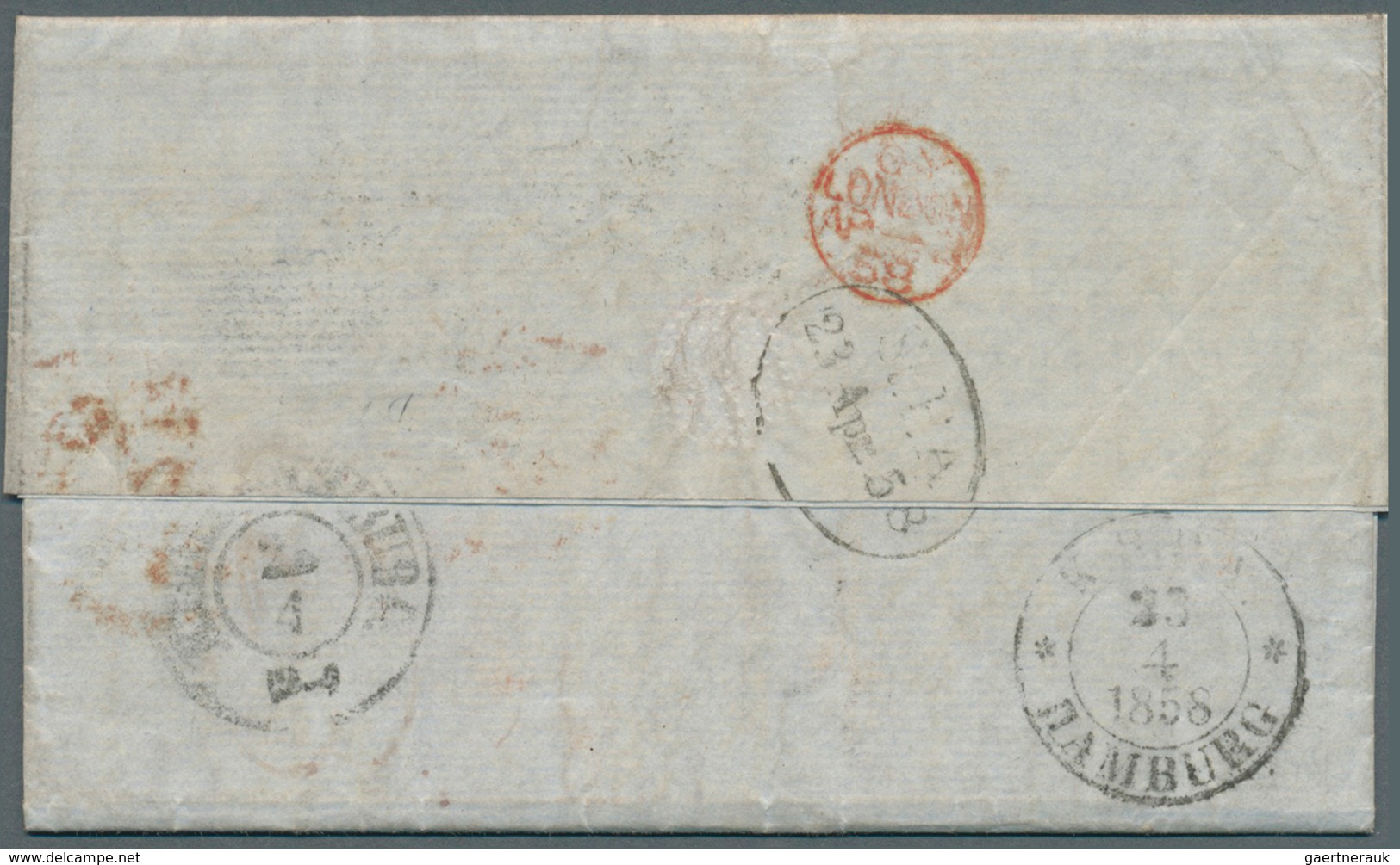 Großbritannien: 1858 (Apr 20), Destination SWEDEN: Entire (invoice From Soho Iron Works) From Bolton - Andere & Zonder Classificatie