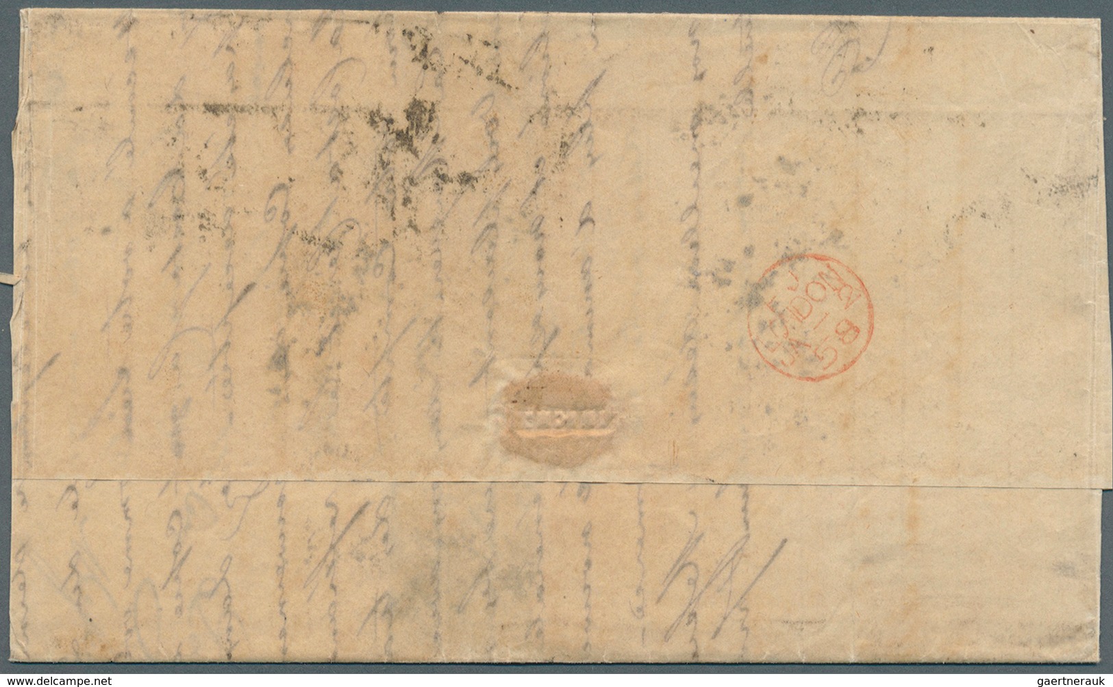 Großbritannien: 1858 (Jan 1), Destination HAITI: Forwarded Letter From Liverpool To Jacmel, Haiti Fr - Other & Unclassified